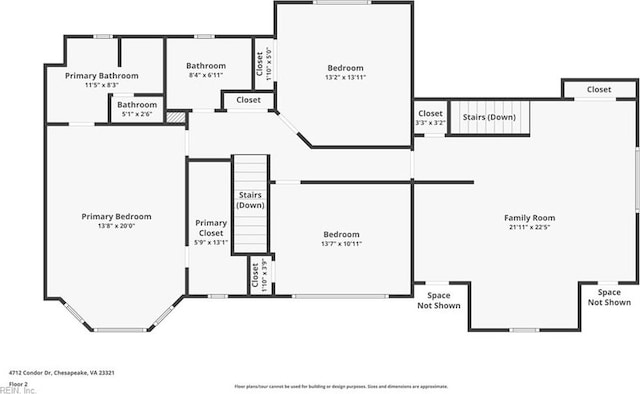 4712 Condor Dr, Chesapeake, VA 23321 - property floor plan