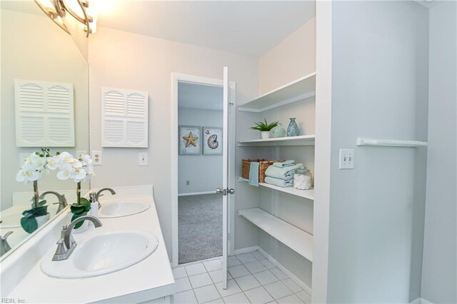 785 Biltmore Dr, Virginia Beach, VA 23454 - full bath featuring double vanity, tile patterned floors, and baseboards
