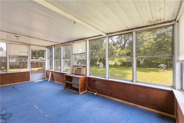 304 Odd Rd, Poquoson, VA 23662 - unfurnished sunroom featuring cooling unit