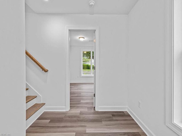 921 Baltic Ave, Virginia Beach, VA 23451 - stairway featuring baseboards and wood finished floors