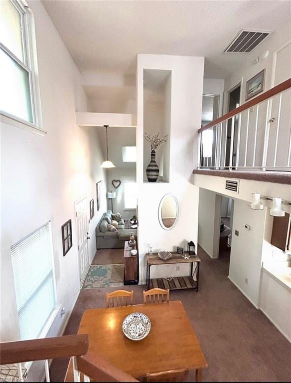 1417 Northface Ct, Virginia Beach, VA 23462 - living area featuring a high ceiling and carpet