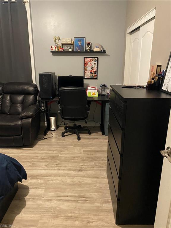 5201 Nuthall Dr Unit 204, Virginia Beach, VA 23455 - office area with light wood-style floors