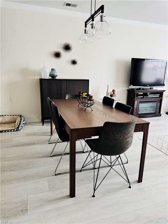 5201 Nuthall Dr Unit 204, Virginia Beach, VA 23455 - dining area with light wood-type flooring