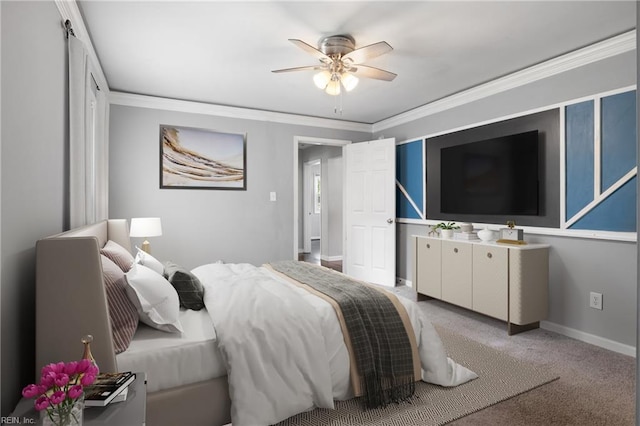 14 N Walker Rd, Hampton, VA 23666 - bedroom featuring crown molding, baseboards, and carpet flooring
