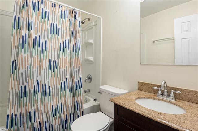 14 N Walker Rd, Hampton, VA 23666 - bathroom with shower / bath combination with curtain, vanity, and toilet