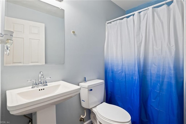 14 N Walker Rd, Hampton, VA 23666 - full bath with toilet, a sink, and a shower with curtain