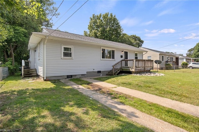 14 N Walker Rd, Hampton, VA 23666 - view of front facade featuring a wooden deck