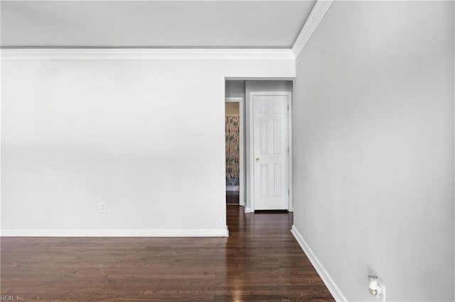 14 N Walker Rd, Hampton, VA 23666 - spare room featuring ornamental molding, baseboards, and dark wood-style flooring