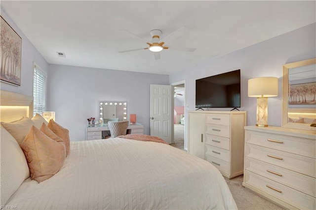 1240 Mozart Dr, Virginia Beach, VA 23454 - bedroom with light colored carpet and a ceiling fan