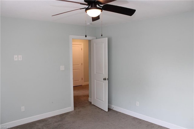 1158 Virginia Ave, Chesapeake, VA 23324 - carpeted empty room featuring a ceiling fan and baseboards