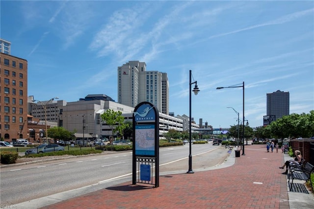 111 W Tazewell St Unit 200, Norfolk, VA 23510 - view of asphalt street featuring sidewalks, street lighting, curbs, and a view of city