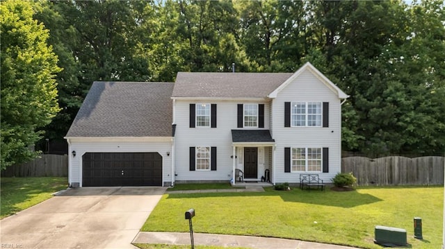 1244 Bell Tower Arch, Chesapeake, VA 23324 - colonial home featuring a garage, concrete driveway, and a shingled roof