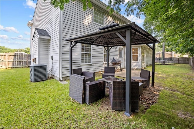 1244 Bell Tower Arch, Chesapeake, VA 23324 - rear view of house with a gazebo, central AC unit, and a patio area