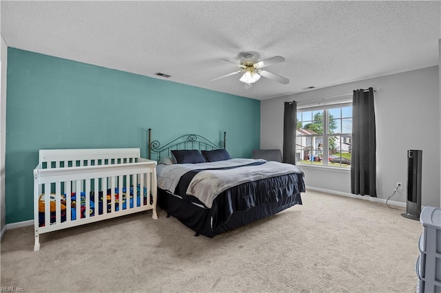 1244 Bell Tower Arch, Chesapeake, VA 23324 - carpeted bedroom featuring a textured ceiling, baseboards, and ceiling fan