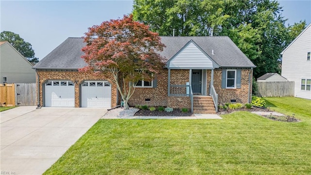 1213 Mozart Dr, Virginia Beach, VA 23454 - view of front facade featuring brick siding, concrete driveway, an attached garage, and a shingled roof