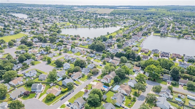 1213 Mozart Dr, Virginia Beach, VA 23454 - aerial view of property's location with a large body of water and nearby suburban area