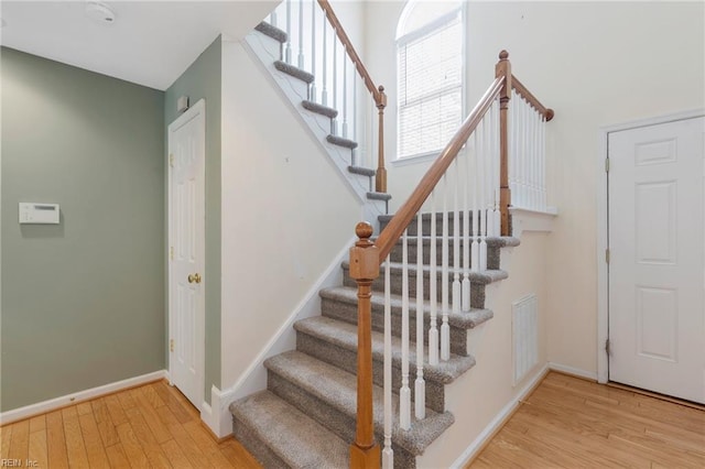 6 Elite Ct, Hampton, VA 23666 - staircase with wood finished floors and baseboards