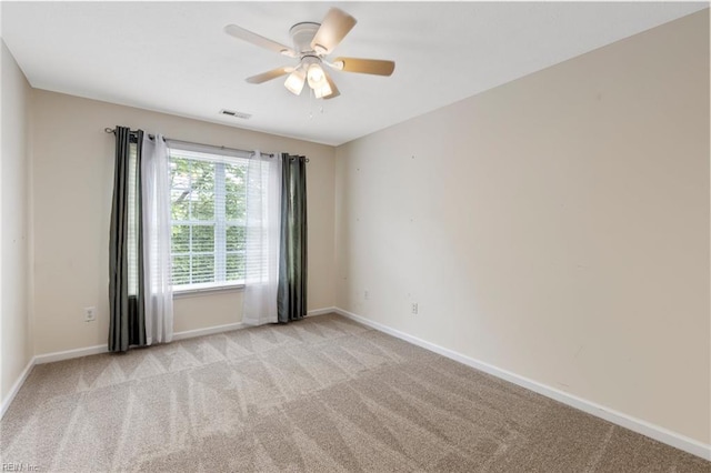6 Elite Ct, Hampton, VA 23666 - empty room with light colored carpet, baseboards, and a ceiling fan