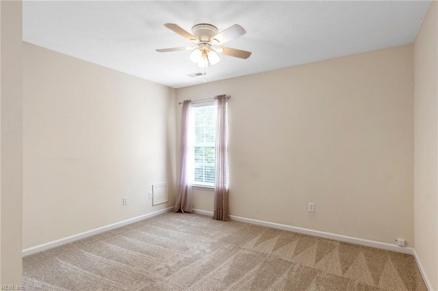 6 Elite Ct, Hampton, VA 23666 - unfurnished room featuring a ceiling fan, light carpet, and baseboards