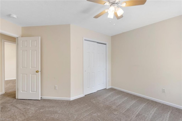 6 Elite Ct, Hampton, VA 23666 - unfurnished bedroom with carpet flooring, baseboards, a closet, and ceiling fan
