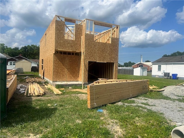 420 Webb St, Suffolk, VA 23434 - back of house with central AC unit
