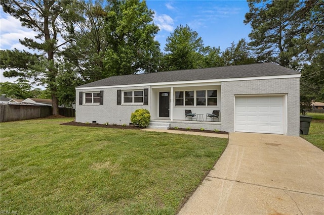 13 Cortez Ct, Hampton, VA 23666 - ranch-style home featuring brick siding, a garage, and concrete driveway