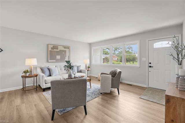 13 Cortez Ct, Hampton, VA 23666 - living room featuring light wood-type flooring and baseboards