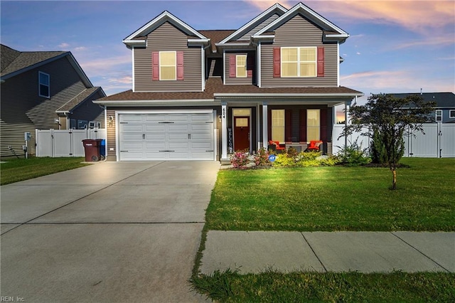 604 Baker Loop, Chesapeake, VA 23320 - view of front of home with driveway, a porch, a garage, and a gate
