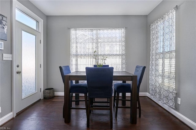 604 Baker Loop, Chesapeake, VA 23320 - dining space with dark wood finished floors and baseboards