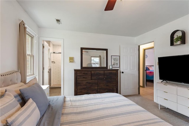 1032 Kincaid Ter, Chesapeake, VA 23320 - bedroom featuring ensuite bath, ceiling fan, and carpet floors