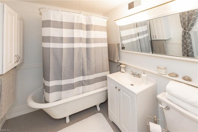 1330 Laurel Cres, Norfolk, VA 23505 - full bathroom featuring vanity, toilet, a bathtub, and a shower with shower curtain