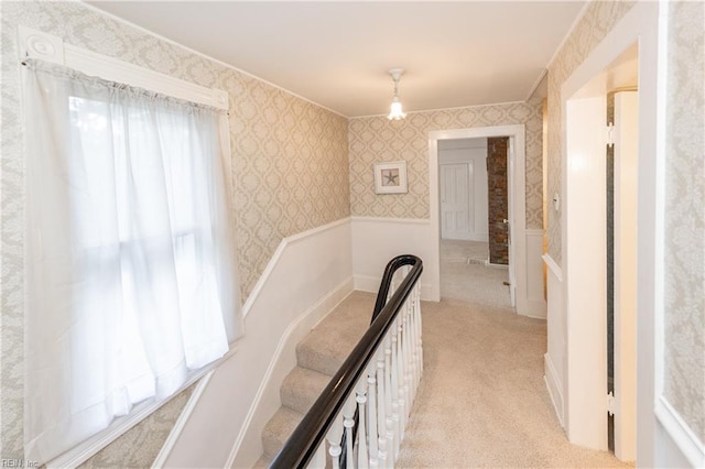 1330 Laurel Cres, Norfolk, VA 23505 - hall with wallpapered walls and light colored carpet