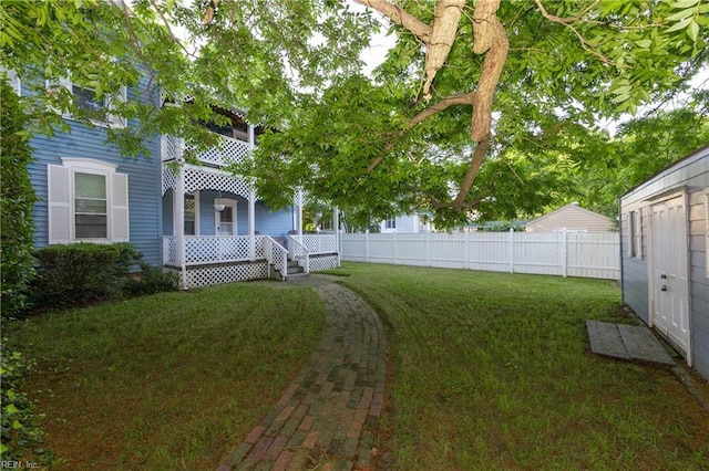 1330 Laurel Cres, Norfolk, VA 23505 - view of yard featuring covered porch