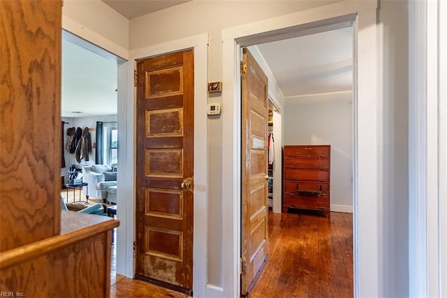 795 Old Oyster Point Rd, Newport News, VA 23602 - hallway featuring dark wood finished floors