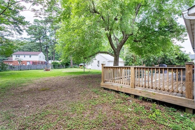 795 Old Oyster Point Rd, Newport News, VA 23602 - view of yard featuring a wooden deck