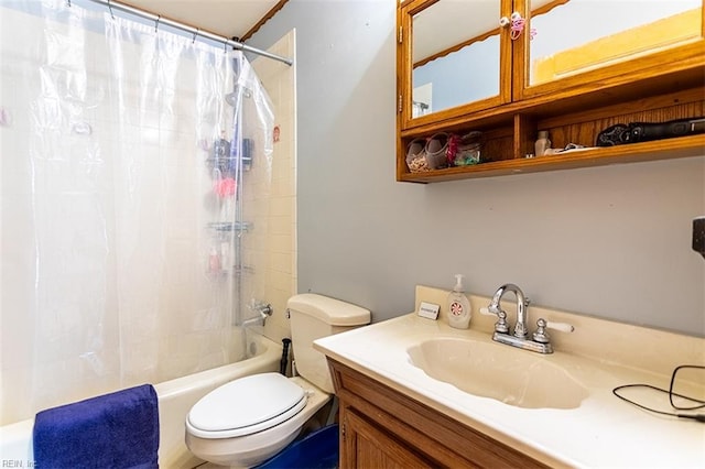 795 Old Oyster Point Rd, Newport News, VA 23602 - bathroom with shower / bathtub combination with curtain and vanity