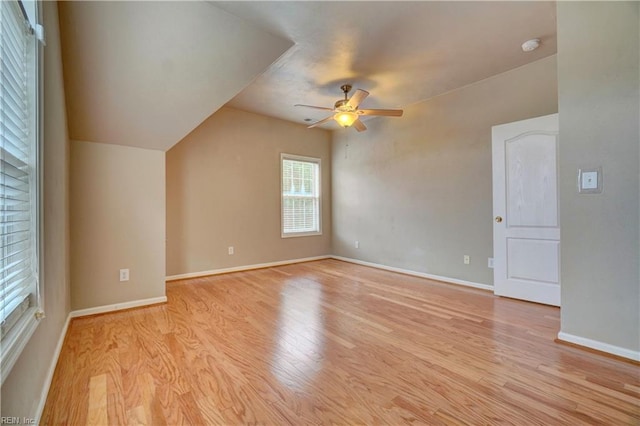 204 Goshawk Ct, Suffolk, VA 23435 - unfurnished room featuring light wood-style flooring, ceiling fan, and baseboards