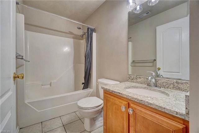 204 Goshawk Ct, Suffolk, VA 23435 - full bathroom with tile patterned flooring, vanity, toilet, and shower / bath combo
