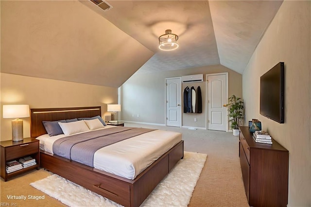 204 Goshawk Ct, Suffolk, VA 23435 - bedroom featuring light colored carpet, lofted ceiling, and baseboards