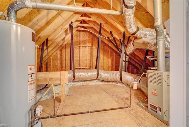 204 Goshawk Ct, Suffolk, VA 23435 - unfinished attic with gas water heater