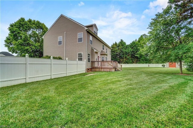 204 Goshawk Ct, Suffolk, VA 23435 - view of yard with a deck