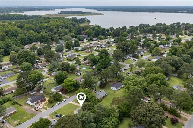 2816 N Nansemond Dr, Suffolk, VA 23435 - aerial overview of property's location featuring a large body of water and nearby suburban area