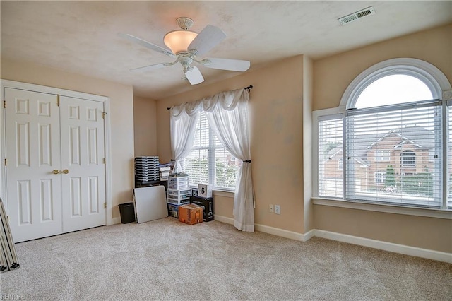1228 Cherrytree Ln, Chesapeake, VA 23320 - carpeted office space featuring baseboards and ceiling fan