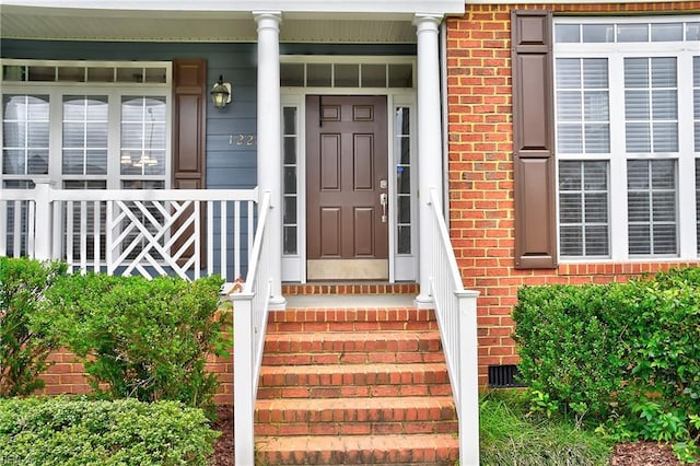 1228 Cherrytree Ln, Chesapeake, VA 23320 - doorway to property featuring brick siding