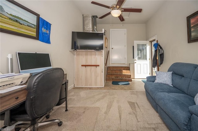 905 Lela Ln, Chesapeake, VA 23322 - carpeted office space featuring a ceiling fan