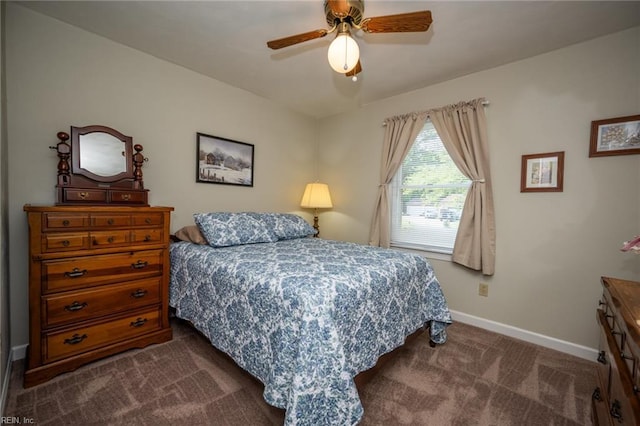 905 Lela Ln, Chesapeake, VA 23322 - bedroom featuring dark colored carpet and ceiling fan