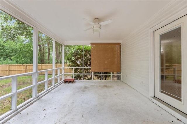 10 Kathy Dr, Poquoson, VA 23662 - unfurnished sunroom with a ceiling fan