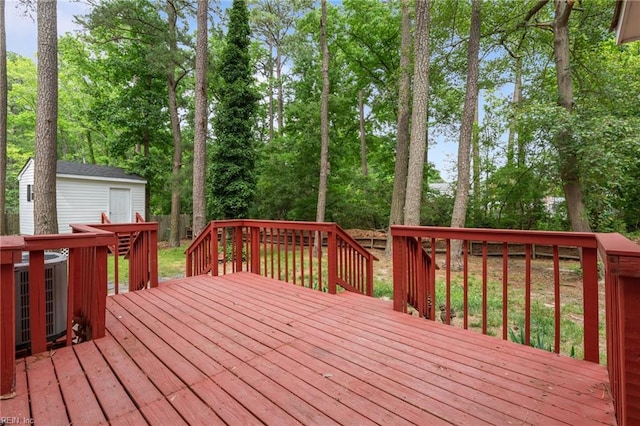 10 Kathy Dr, Poquoson, VA 23662 - deck featuring view of wooded area