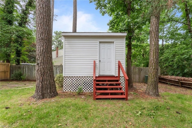 10 Kathy Dr, Poquoson, VA 23662 - view of outdoor structure featuring entry steps