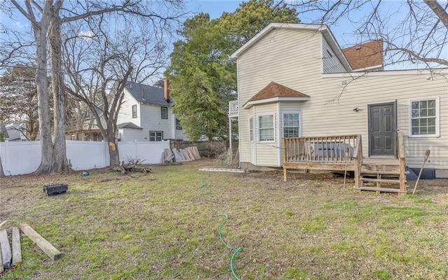 1215 W 27th St, Norfolk, VA 23508 - rear view of property with a deck
